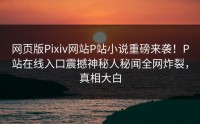 网页版Pixiv网站P站小说重磅来袭!P站在线入口震撼神秘人秘闻全网炸裂,真相大白