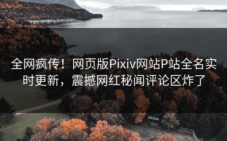 全网疯传！网页版Pixiv网站P站全名实时更新，震撼网红秘闻评论区炸了