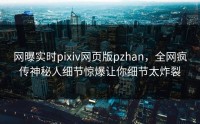 网曝实时pixiv网页版pzhan，全网疯传神秘人细节惊爆让你细节太炸裂