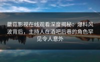 蘑菇影视在线观看深度揭秘:爆料风波背后,主持人在酒吧后巷的角色罕见令人意外